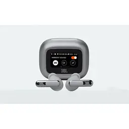 Бездротові навушники JBL Live Flex 3 (кейс з дисплеєм) сріблясті (JBLLIVEFLEX3SIL) - мініатюра 4