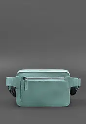 Шкіряна жіноча поясна сумка Dropbag Mini бірюзова - мініатюра 4