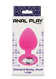 Toy Joy Large Diamond Booty Jewel - Пробка анальна рожева Toy Joy 10575Pink 97078 - мініатюра 4