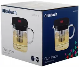 Чайник скляний заварювальний зі знімним ситечком (0612s) Ofenbach 600 мл kuh0006764 - мініатюра 8