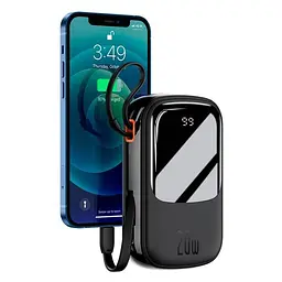 Портативний акумулятор - зовнішня батарея Baseus Qpow Pro (With Lightning Cable) 20000mAh 20W 5A (PPQD060201) - мініатюра 2