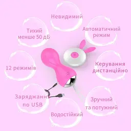 Віброяйце I’MCUM Bunny Vibe з дистанційним керуванням Рожеве (IM-KTD209) - мініатюра 7