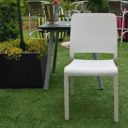 Стілець садовий пластиковий Evolutif Charlotte Deco Chair білий - мініатюра 5