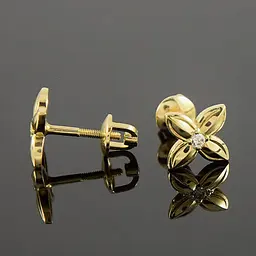 Сережки гвоздики з жовтого золота S-0050