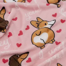 Плед Ardesto Flannel 160х200см, 100% поліестер, песики з сердечками (ART0123PB) - мініатюра 5