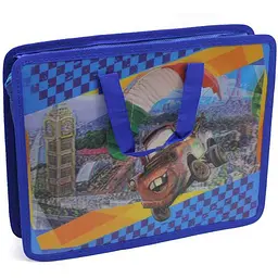 Портфель-папка LEADER А4 дитяча, 3D, пригоди машинки, 33*26,5*8,5см