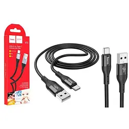 Кабель Hoco X72 Pisces Cable USB to MicroUSB 2,4A 1m White