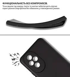 Чохол до мобільного телефона BeCover silicone Honor 200 Black (714942) - мініатюра 5