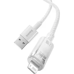 Кабель Baseus Explorer Series Fast Charging Cable with Smart Temperature Control Cable USB to Lightning 2.4A 1m CATS010002 White - мініатюра 3