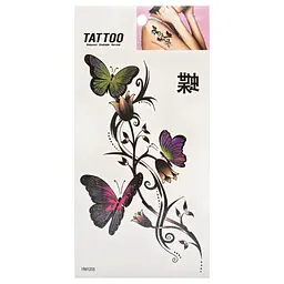 Тимчасове татуювання Квіти та метелики Tattoo 1020-HM1205