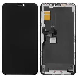 Дисплей для iPhone 11 Pro, чорний, з рамкою, High, (OLED), imisu OEM soft