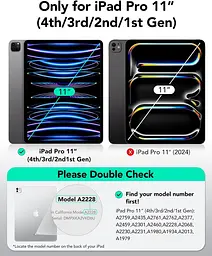Магнітний чохол ESR Rebound, сумісний з iPad Pro 11 дюймів (2022/2021/2020, 4-е/3/2-е покоління), зручне магнітне кріплення - мініатюра 2
