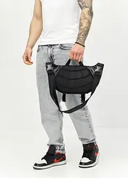 Велика чоловіча сумка бананка Sambag DynamicDart чорна 38 × 21 × 7 см (80411101m) - мініатюра 5