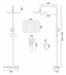 Душова система Rea Helix nikiel brushed з виливом REA-P6622, Никель - мініатюра 10