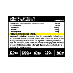 Креатин Genius Nutrition iCreatine 200 капсул - мініатюра 2