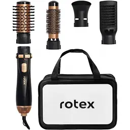Фен щітка браш для волосся 4 в 1 Rotex RHC490-T гребінець, що обертається, стайлер з турмаліновим покриттям 1200 Вт