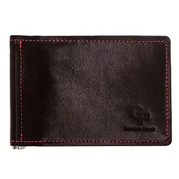 Шкіряний затискач для грошей чоловічий GRANDE PELLE 11.5х9х2 см acs0032191