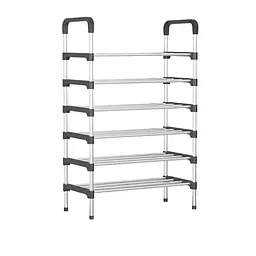 Підлогова відкрита полиця для взуття на 6 ярусів Shoe Rack XL-855 металева 105×54×25 см - мініатюра 4
