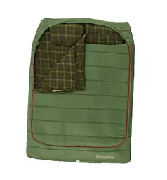 Спальник двомісний Naturehike (CNK2350WS019) +6°C з подушками - зелений