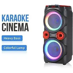 Акустична система Speaker GZ-X910 10'x2 30W AUX USB TF пульт мікрофон (MER-15723_3554) - мініатюра 4
