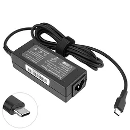 Блок живлення для ноутбука Asus, HP, Dell, Lenovo, Acer, Xiaomi USB-C 45W (15V/3A, 12V/3A, 5V/2A), USB3.1/Type-C/USB-C, чорний (без кабеля!) - мініатюра 2