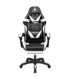 Крісло геймерське Kruger & Matz GX-150 з підставкою для ніг Black/White - мініатюра 3