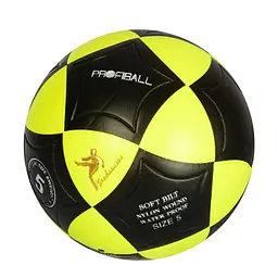 М'яч футбольний MS 1771Yellow розмір 5, ПВХ, ламінований, 390-410 г