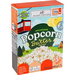 Попкорн Natais Maison popcorn, зі смаком вершкового масла, 240 г (805931)
