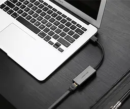 Перехідник USB 3.0 Type-A --> Ethernet RJ45 1000Mb CR111 UGREEN Чорний - мініатюра 2