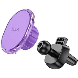 Тримач HOCO H1 Crystal magnetic (air outlet) фіолетовий - мініатюра 5