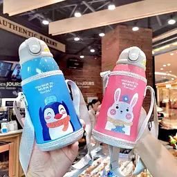 Дитячий термос - поїлка в сумці з чашкою 3 в 1 600 ml Mumlove Синій - мініатюра 9