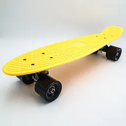 Пенні борд скейт 55х15см до 80кг ABEC 7 матові колеса скейтборд Penny Board Pastel Series жовтий - мініатюра 2