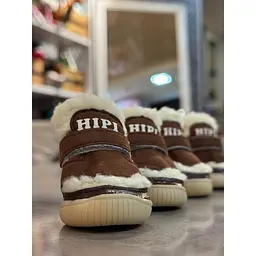 Взуття зимове для собак УГГИ HIPPY замшеві з хутром, на гумовій підошві, з липучкою, коричневі 3 Multibrand zoo0006037 - мініатюра 2