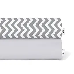 Набір євро простирадло 220х240 GREY / GREY ZIGZAG COSAS (4822052057407)