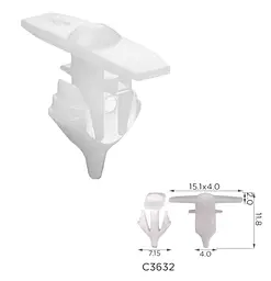 Кліпса ущільнювача Volkswagen 7H0837485 (C3632)