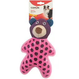 Іграшка для собак Camon ведмедик плюшевий з поліестеру та TPR 28 см (AH4162)
