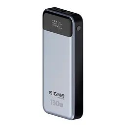 Батарея універсальна Sigma X-power SI30A7QLX 30000mAh, PD/130W, LED, cable 100w, silver (4827798479117) - мініатюра 4