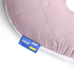 Подушка рогалик для подорожей Ideia Travel 32х32 см біло-сіра (0800073548) - мініатюра 3