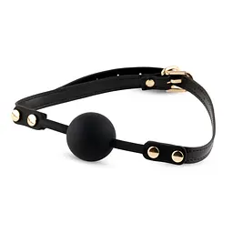 Чорний кляп-куля Knebel Ball Gag - мініатюра 1