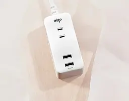Фільтр-продовжувач Xiaomi Aigo AC0320 Power Strip (3 х розетки 2 х USB) 1 м - мініатюра 5