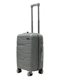 Валіза маленька S поліпропілен Milano bag 0306 56×35×24см 33л Срібна - мініатюра 2