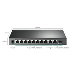 Комутатор TP-Link TL-SG1210MPE - мініатюра 3