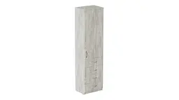Пенал Анжело Ferrum-decor на 3 полиці з дверима та 4 ящиками 1900x500x380 ДСП Бетон 16 мм (FRD-104970)