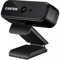 Веб-камера Canyon C2, 1Mp, 1280x720/30 fps, мікрофон, фіксований фокус (від 20 см), механічна шторка, багатофункціональна чорна