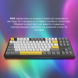 Клавіатура Ajazz AK870 V2 Flying Fish Switch Black/Grey/Yellow (AK870-V2-FF-BGY) [156875] - мініатюра 13