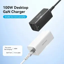 Зарядний пристрій Vention 4xUSB 100 Вт (2xUSB-C + 2xUSB-A) PD 3.0/QC 3.0/GaN чорний (FBSBG-EU) - мініатюра 10