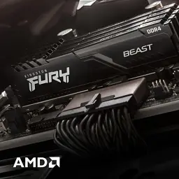 Модуль пам'яті для комп'ютера DDR4 16GB (2x8GB) 3200 MHz Fury Beast Black Kingston Fury (ex.HyperX) (KF432C16BBK2/16) - мініатюра 11