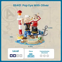 Конструктор Pantasy Popeye Папай з Оливою (86401) - мініатюра 7