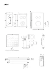 Душова система прихованого монтажу Corsan Plomeria black + BOX з термостатом 646994, Чорний матовий - мініатюра 2