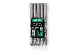 Свердло по металу APRO 10.5 мм Р6М5 - мініатюра 3